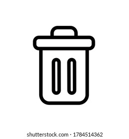 Trashcan icon,vector illustration. Flat design style. vector trashcan icon illustration isolated on White background, trashcan icon Eps10. trashcan icons graphic design vector symbols.