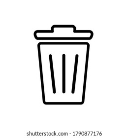 Trashcan icon,vector illustration. Flat design style. vector trashcan icon illustration isolated on White background, trashcan icon Eps10. trashcan icons graphic design vector symbols.