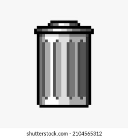 Trashcan en el estilo de arte de píxeles