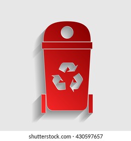 Trashcan sign illustration