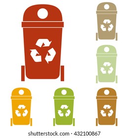 Trashcan sign illustration