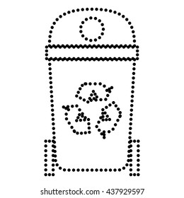 Trashcan sign illustration