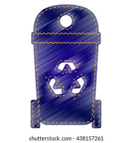 Trashcan sign illustration