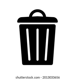 Icono simple de Trashcan Símbolo biológico para web y negocios