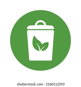 Icono simple de Trashcan Símbolo biológico para web y negocios
