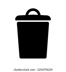 Trashcan simple icon Bio eco symbol for web and business