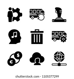 trashcan, symbol, 3d and environmental icons in Web vector set. Graphics for web and design