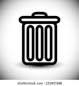 Trashcan symbol. eps10.