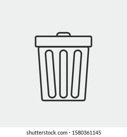 Trashcan vector icon illustration sign