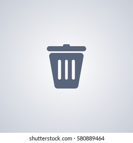 Trashcan vector icon, Recycle vector icon
