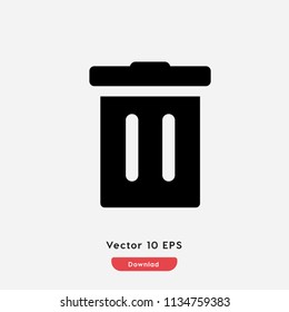 Trash,garbage icon,can vector. Bucket, delete.reduce,recycle symbol for web and mobile apps