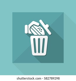Trashing a sandwich