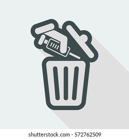 Trashing syringe