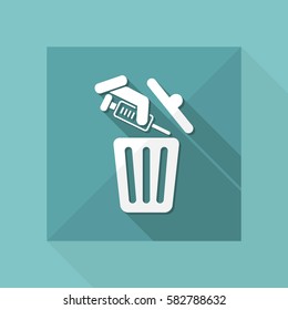 Trashing syringe