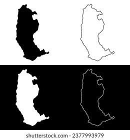 Mapa del distrito de Trashiyangtse, división administrativa de Bután.