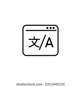 Trasnlate Language Icon Technology Editable Language Changer Stroke EPS 10