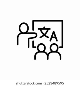 trasnlate lesson icon sign vector