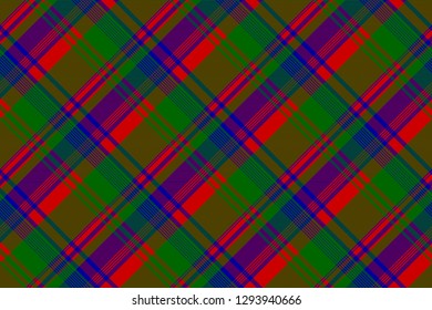 Tratan fabric texture check seamless plaid. Vector illustration.
