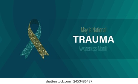 Trauma Awareness Month observed every year in May, vector illustration
