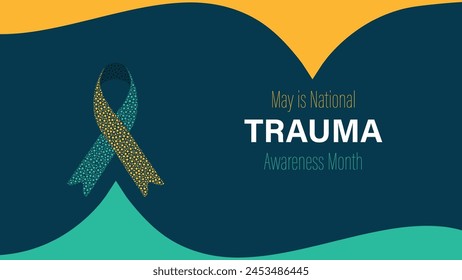 Trauma Awareness Month observed every year in May, vector illustration