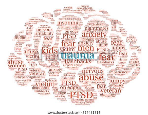 Trauma Brain Word Cloud On White Stock Vector (Royalty Free) 517461316 ...