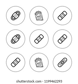 Trauma icon set. collection of 9 outline trauma icons with  icons. editable icons.