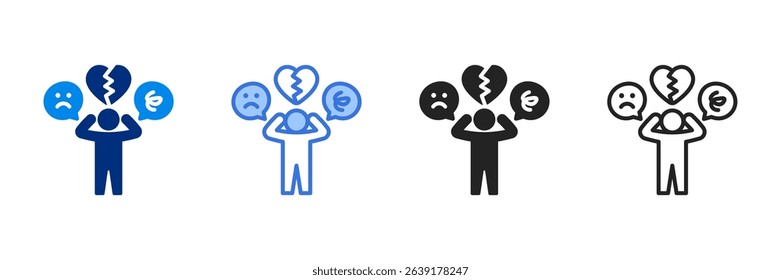 Trauma Icon Set Multiple Style Vector Illustration