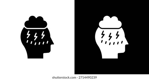 Diseño de silueta de Vector de iconos de trauma. Ilustración de Diseño gráfico plano de Vector.