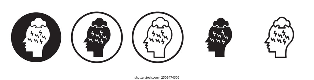 Trauma line icon vector set.