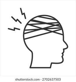 Icono de contorno de trauma Ilustración vectorial