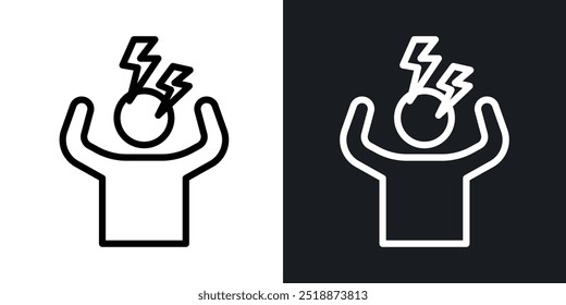 Trauma outlined icon vector collection.