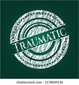 Traumatic chalkboard emblem