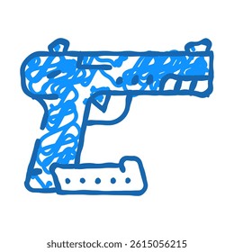 traumatic weapon protest meeting doodle icon sketch vector. traumatic weapon protest meeting sign. isolated symbol illustration