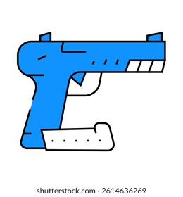 traumatic weapon protest meeting line icon vector. traumatic weapon protest meeting sign. isolated symbol illustration