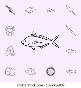 travally-araara icon. Fish icons universal set for web and mobile