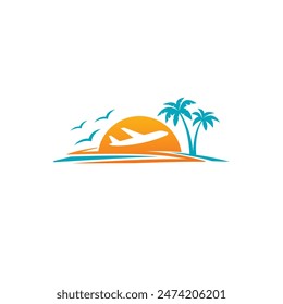 travel abstract logo modern style