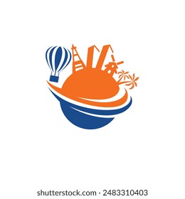 travel abstract logo modern style