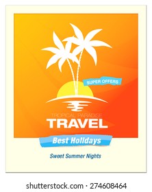 travel abstract vector logo