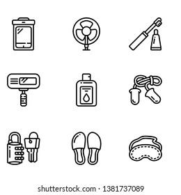 Travel Accessories Icon set vector