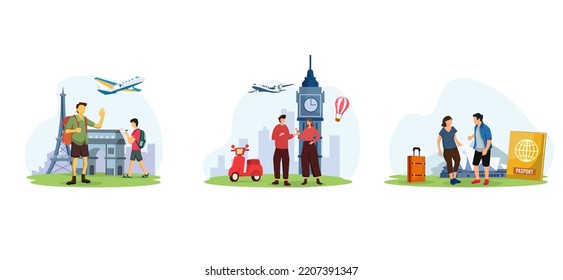Travel Adventure Flat Bundle Design