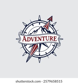 Travel and Adventure Logo. Mountain Climber Vector template
