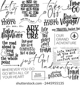 Travel and Adventure Word Art Bundle