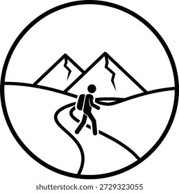 Travel adventures exploring mountains and trails on foot