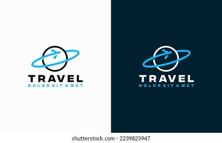 Travel Agencies logo designs Concept template, Plane Travel logo template