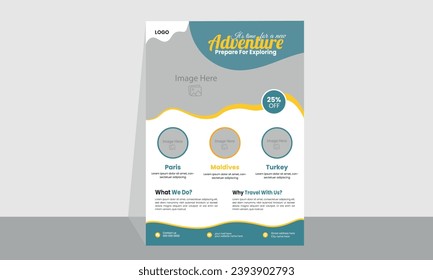 travel agency adventure template design.