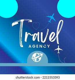 Travel Agency Banner Vector Design Illustration. Social Media Post concept. 