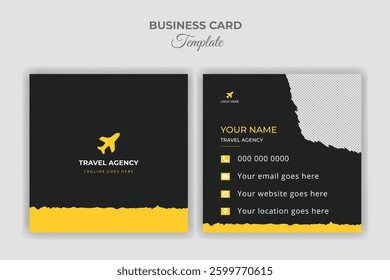 Travel agency business card template