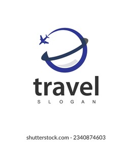 Travel agency business logo. transport, logistics delivery logo design