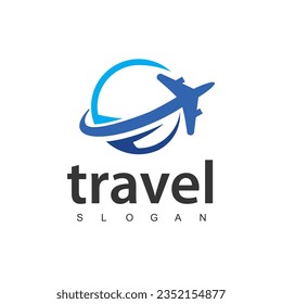 Travel agency business logo. transport, logistics delivery logo design