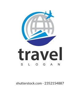 Travel agency business logo. transport, logistics delivery logo design